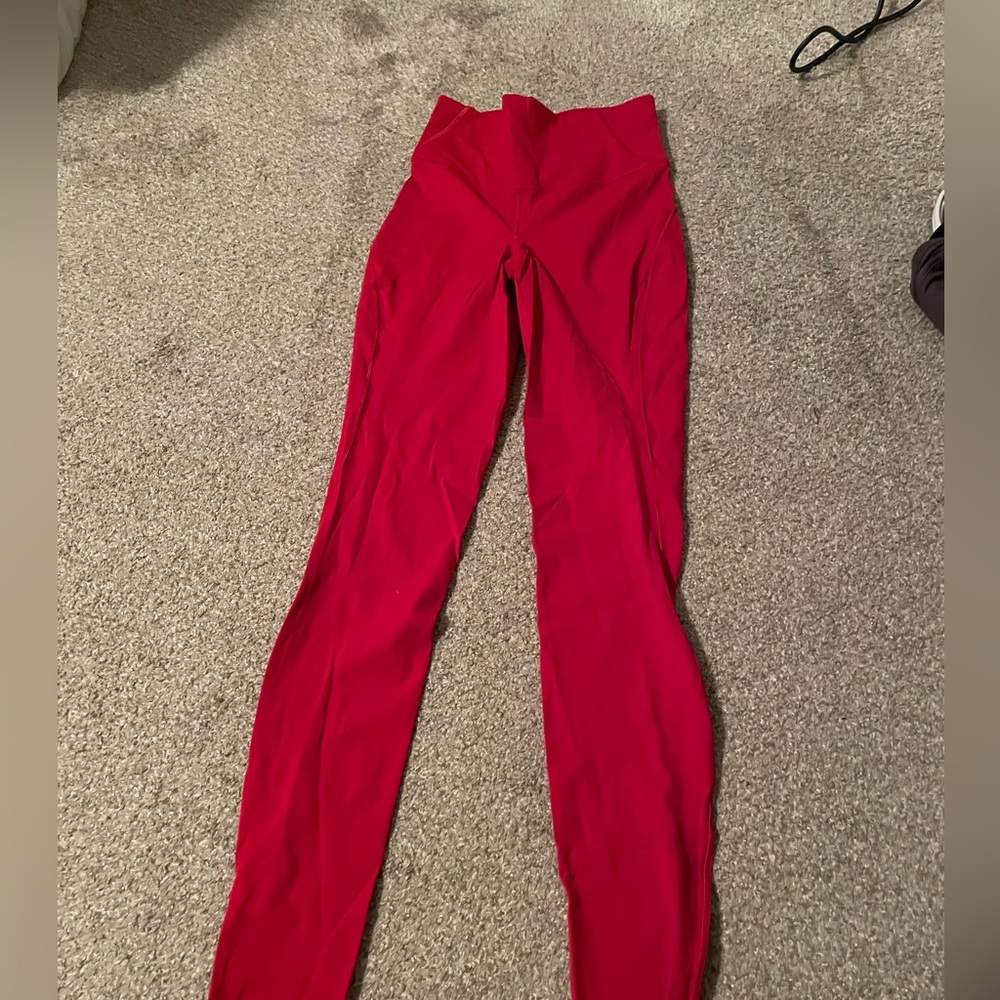 Base pace High-Waist Red Women’s Stretch Pants